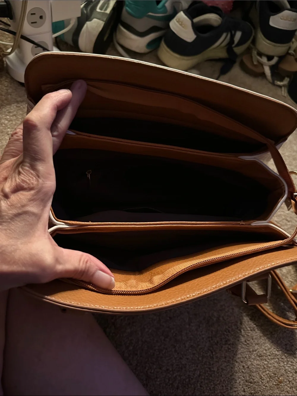 Camel colored purse